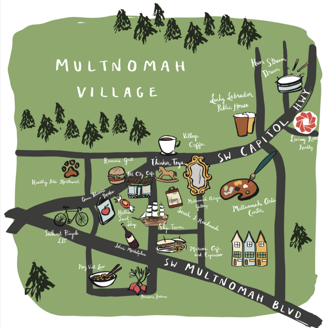 Marvelously Multnomah Village MidCentury Living Room Realty