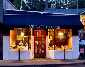 Storefront of Village Coffee in Portland, OR