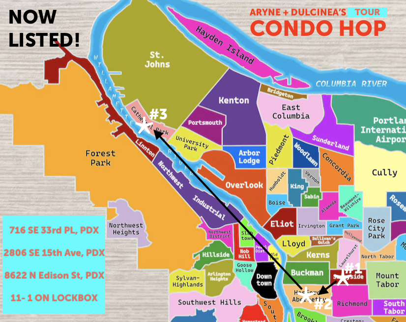 Aryne + Dulcinea with Living Room Realty, Portland, Oregon. Aryne Blumklotz, Buyers, Dulcinea Myers-Newcomb, Sellers, aryneanddulcinea.com