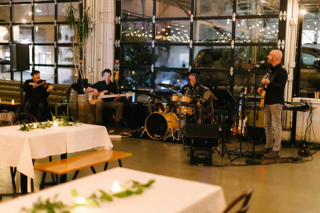 The Yascha Noonberg Band providing live music for a corporate event.